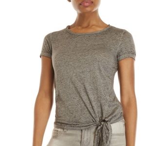 Derek Heart grey side tie t shirt